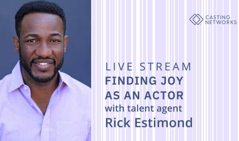 Poster for Casting Networks' Live Stream with Talent Agent Rick Estimond