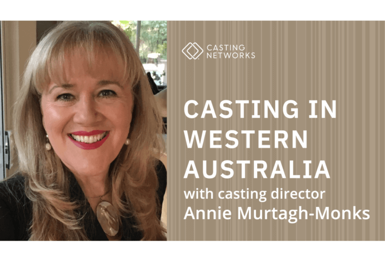 Flyer for the Casting Networks webinar on Casting in Western Australia With Casting Director Annie Murtagh-Monks
