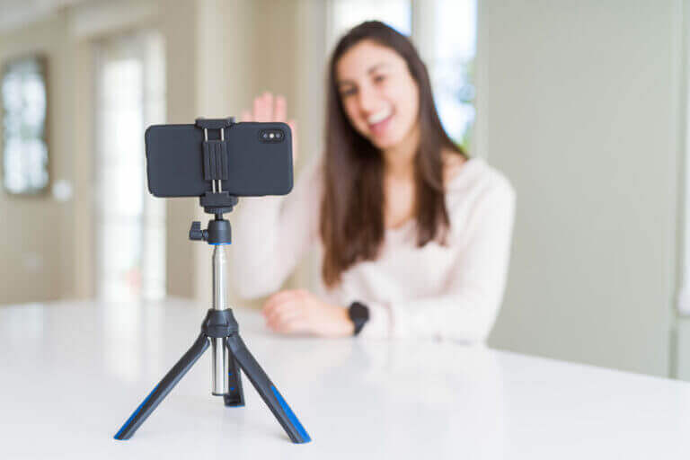 An actress transforming her space into a self-tape studio